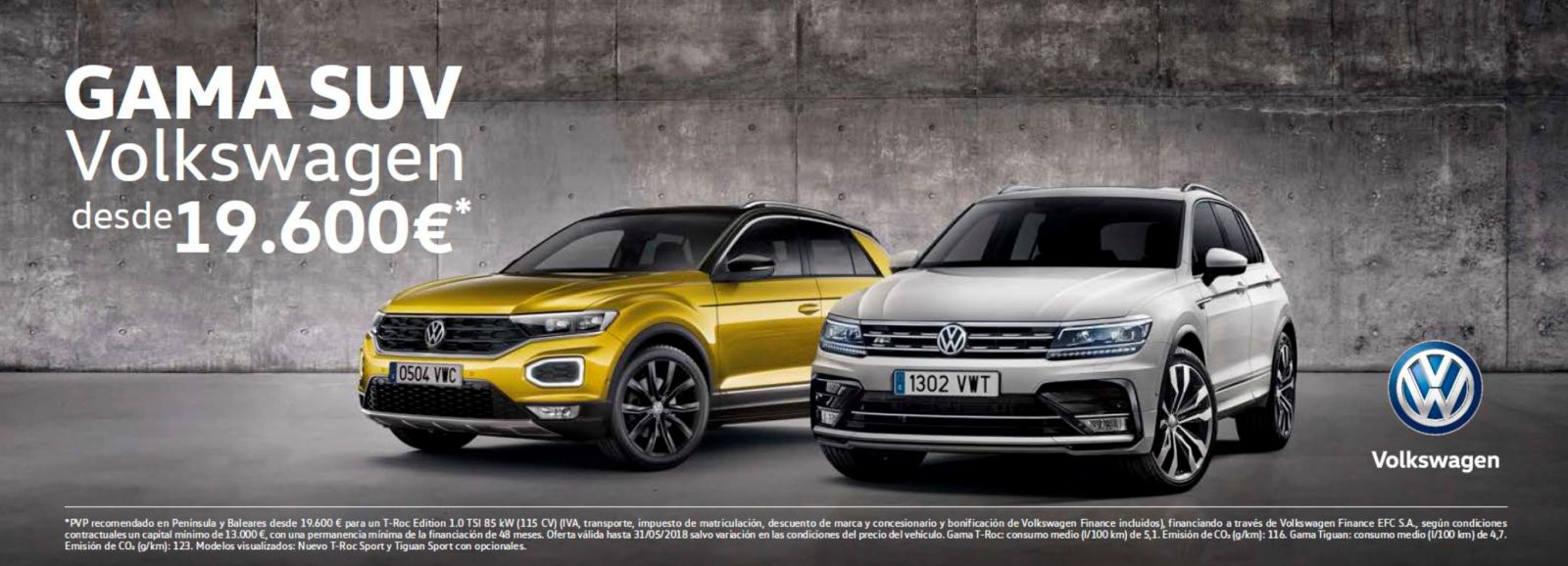 ofertas nuevos coches suv volkswagen en Barcelona